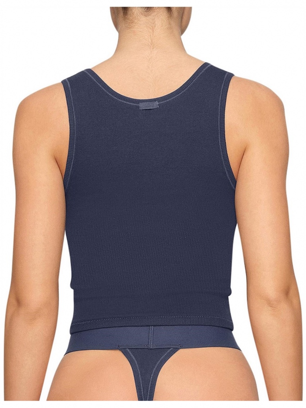Like New Skims Cotton Rib Tank Top Navy| XS - Picture 2 of 5
